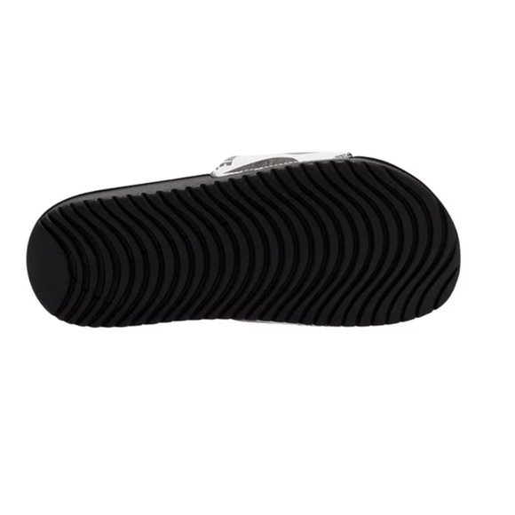 NIKE Kawa SE Slide Sandals (PS/GS) CT6619-100 White / Black Kids - Picture 5 of 5